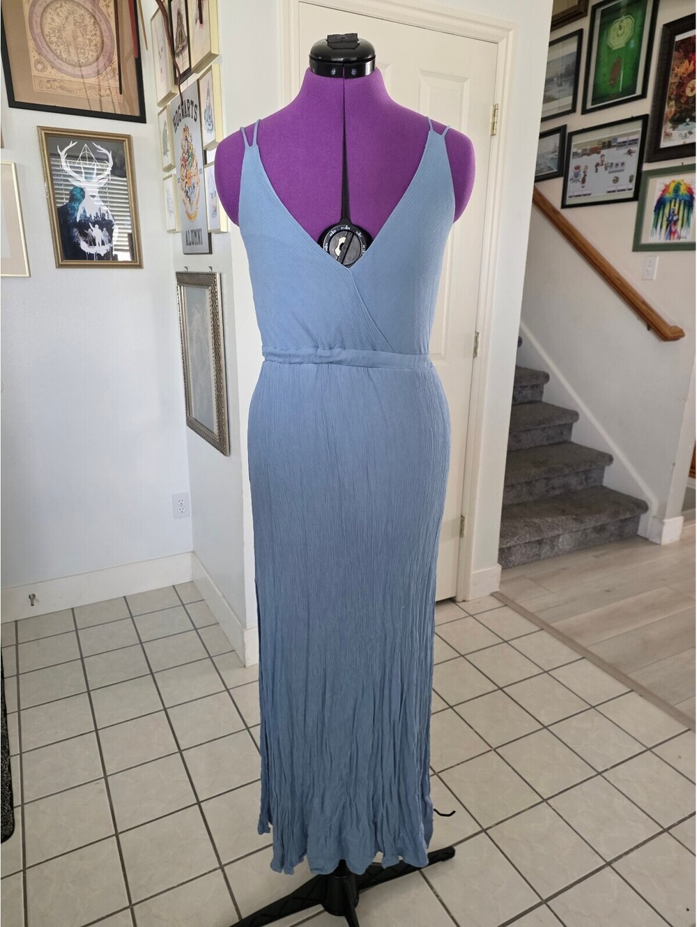 Womens Lulus dusty blue Strappy dress size small